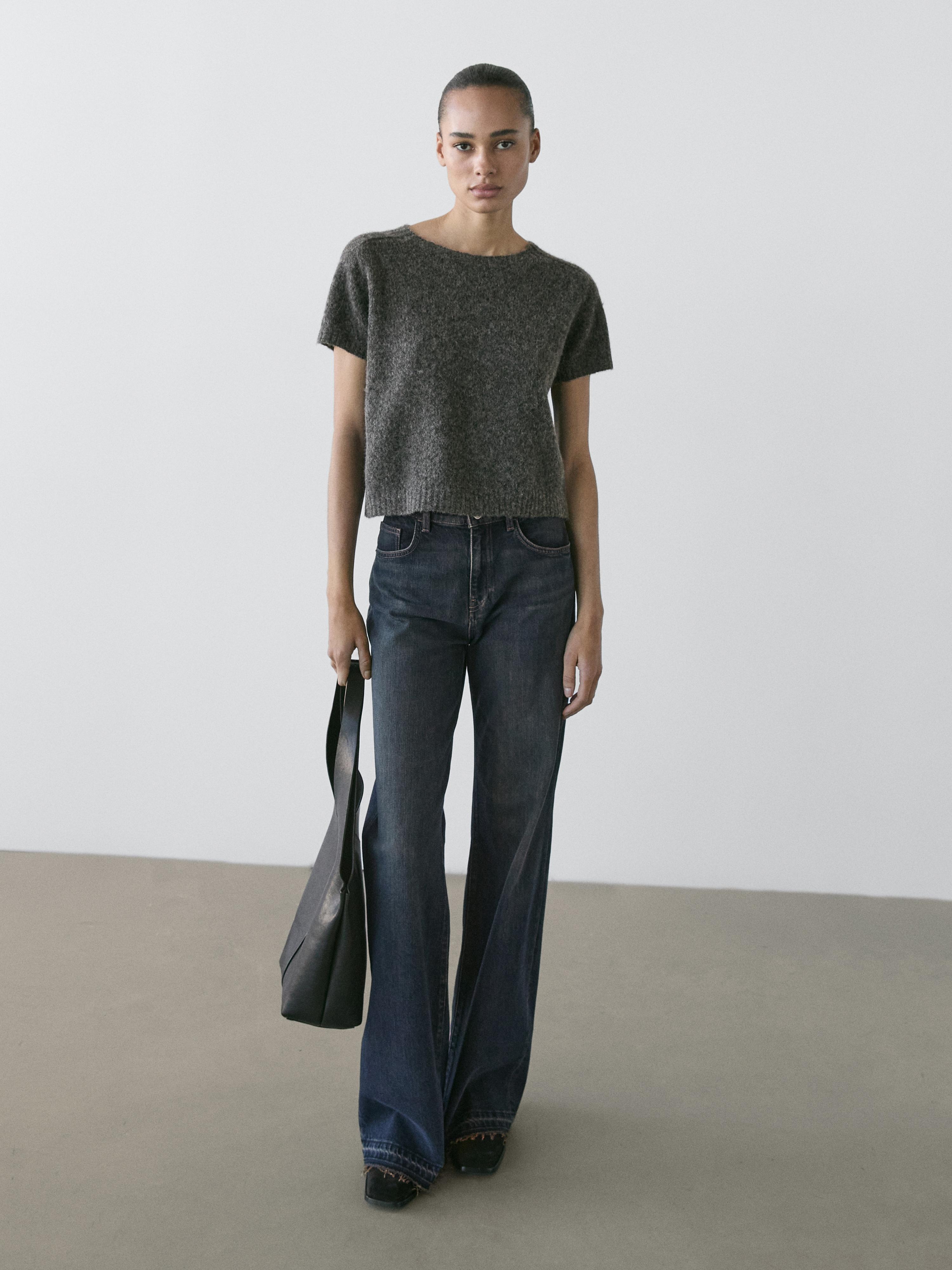 Short-staple alpaca wool jumper